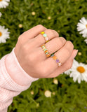 Floral Enamel Ring