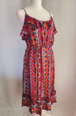 Casual Dress Ruffle Hem Spaghetti Strap Midi Dress