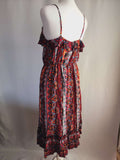 Casual Dress Ruffle Hem Spaghetti Strap Midi Dress